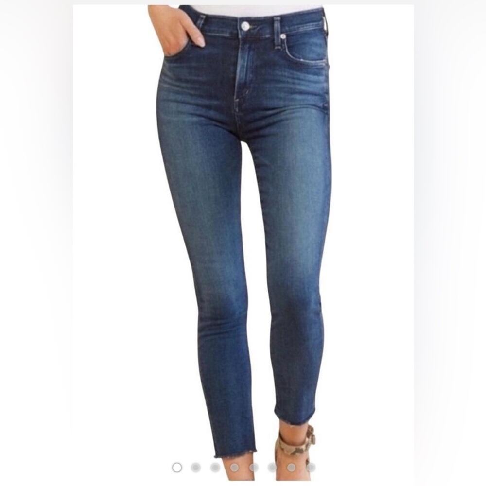 AGOLDE Sophie raw hem designer classic skinny jeans 28
